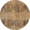 thumbnail image 1 of Ahgly Company Indoor Round Solid Orange Modern Area Rugs, 5' Round, 1 of 4