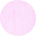 thumbnail image 1 of Ahgly Company Indoor Round Solid Pink Modern Area Rugs, 3' Round, 1 of 4