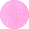 thumbnail image 1 of Ahgly Company Indoor Round Solid Pink Modern Area Rugs, 3' Round, 1 of 4