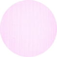 thumbnail image 1 of Ahgly Company Indoor Round Solid Pink Modern Area Rugs, 4' Round, 1 of 4