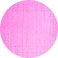 thumbnail image 1 of Ahgly Company Indoor Round Solid Pink Modern Area Rugs, 5' Round, 1 of 4