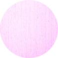 thumbnail image 1 of Ahgly Company Indoor Round Solid Pink Modern Area Rugs, 5' Round, 1 of 4