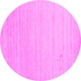 thumbnail image 1 of Ahgly Company Indoor Round Solid Pink Modern Area Rugs, 6' Round, 1 of 4