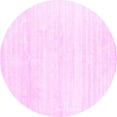 thumbnail image 1 of Ahgly Company Indoor Round Solid Pink Modern Area Rugs, 6' Round, 1 of 4