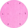 thumbnail image 1 of Ahgly Company Indoor Round Solid Pink Modern Area Rugs, 7' Round, 1 of 4