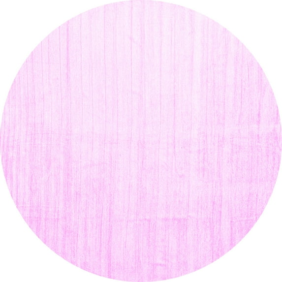 Ahgly Company Indoor Round Solid Pink Modern Area Rugs, 8' Round