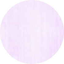 Ahgly Company Indoor Round Solid Purple Modern Area Rugs, 3' Round