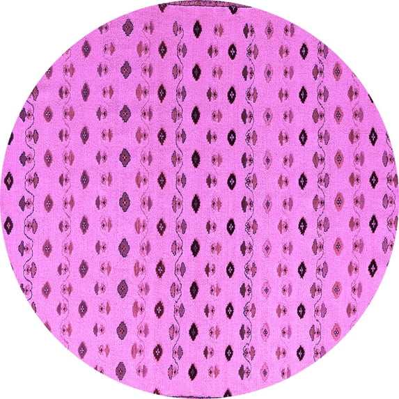 Ahgly Company Indoor Round Solid Purple Modern Area Rugs, 3' Round