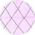 thumbnail image 1 of Ahgly Company Indoor Round Solid Purple Modern Area Rugs, 5' Round, 1 of 4