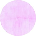 thumbnail image 1 of Ahgly Company Indoor Round Solid Purple Modern Area Rugs, 6' Round, 1 of 4
