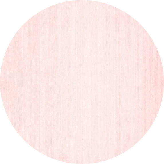 Ahgly Company Indoor Round Solid Red Modern Area Rugs, 4' Round