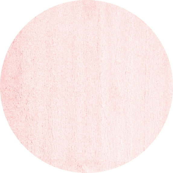 Ahgly Company Indoor Round Solid Red Modern Area Rugs, 4' Round