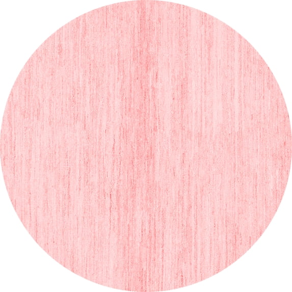 Ahgly Company Indoor Round Solid Red Modern Area Rugs, 5' Round