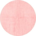 thumbnail image 1 of Ahgly Company Indoor Round Solid Red Modern Area Rugs, 5' Round, 1 of 4