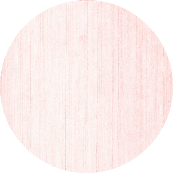 Ahgly Company Indoor Round Solid Red Modern Area Rugs, 8' Round