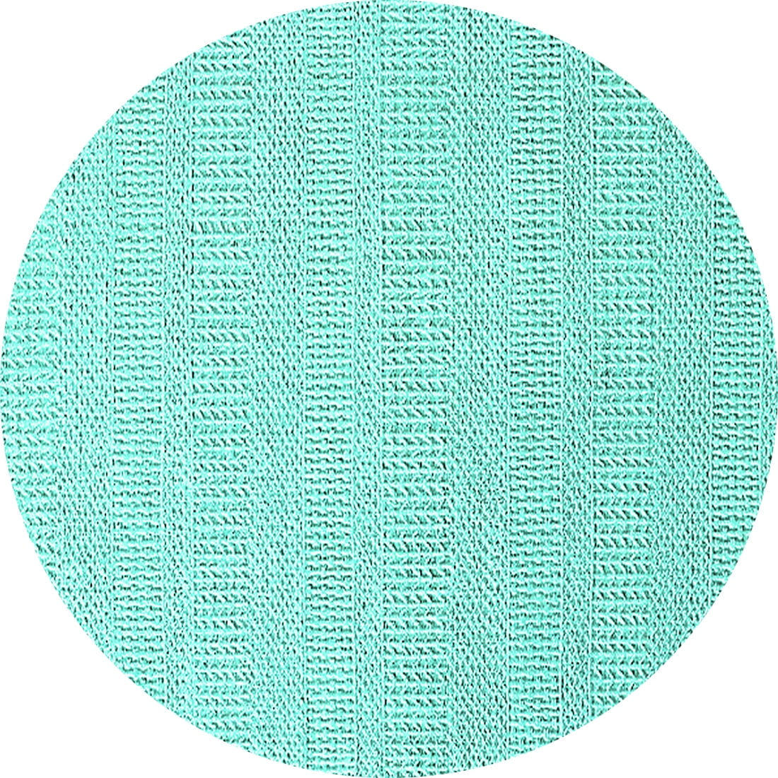 Ahgly Company Indoor Round Solid Turquoise Blue Modern Area Rugs, 4 ...