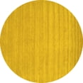 thumbnail image 1 of Ahgly Company Indoor Round Solid Yellow Modern Area Rugs, 8' Round, 1 of 4