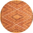 thumbnail image 1 of Ahgly Company Indoor Round Southwestern Orange Country Area Rugs, 6' Round, 1 of 1