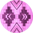 thumbnail image 1 of Ahgly Company Indoor Round Southwestern Purple Country Area Rugs, 4' Round, 1 of 4