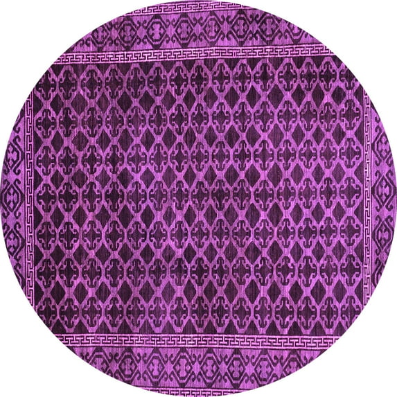 Ahgly Company Indoor Round Southwestern Purple Country Area Rugs, 6' Round