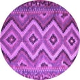 thumbnail image 1 of Ahgly Company Indoor Round Southwestern Purple Country Area Rugs, 7' Round, 1 of 4