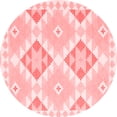thumbnail image 1 of Ahgly Company Indoor Round Southwestern Red Country Area Rugs, 4' Round, 1 of 4