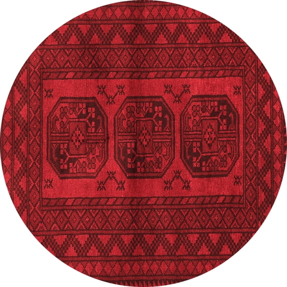 Ahgly Company Indoor Round Southwestern Red Country Area Rugs, 5' Round
