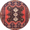 thumbnail image 1 of Ahgly Company Indoor Round Traditional Saffron Red Area Rugs, 4' Round, 1 of 6