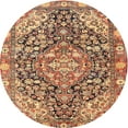thumbnail image 1 of Ahgly Company Indoor Round Traditional Sandy Brown Medallion Area Rugs, 4' Round, 1 of 6
