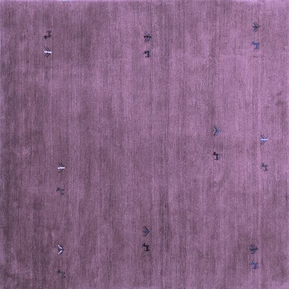Ahgly Company Indoor Square Abstract Blue Contemporary Area Rugs, 3' Square