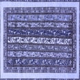 thumbnail image 1 of Ahgly Company Indoor Square Abstract Blue Modern Area Rugs, 4' Square, 1 of 4