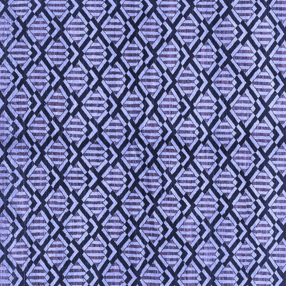 Ahgly Company Indoor Square Abstract Blue Modern Area Rugs, 7' Square