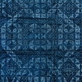 thumbnail image 1 of Ahgly Company Indoor Square Abstract Bright Navy Blue Area Rugs, 3' Square, 1 of 6