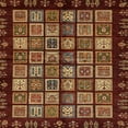 thumbnail image 1 of Ahgly Company Indoor Square Abstract Bronze Brown Area Rugs, 5' Square, 1 of 2