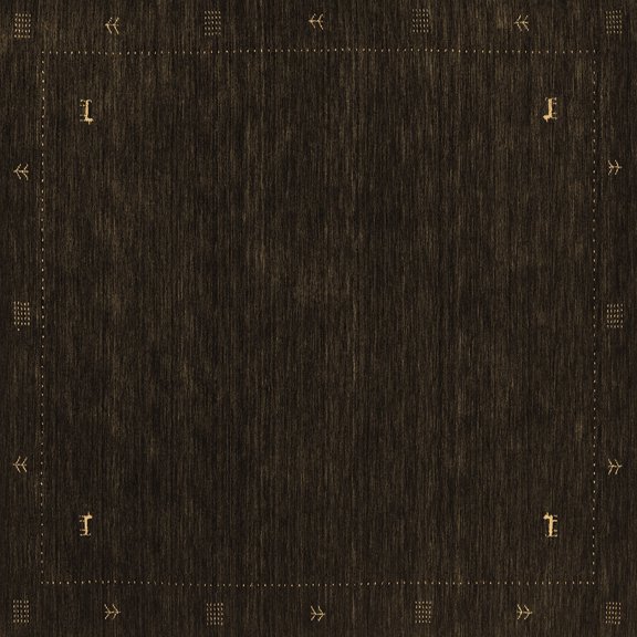 Ahgly Company Indoor Square Abstract Brown Contemporary Area Rugs, 3' Square