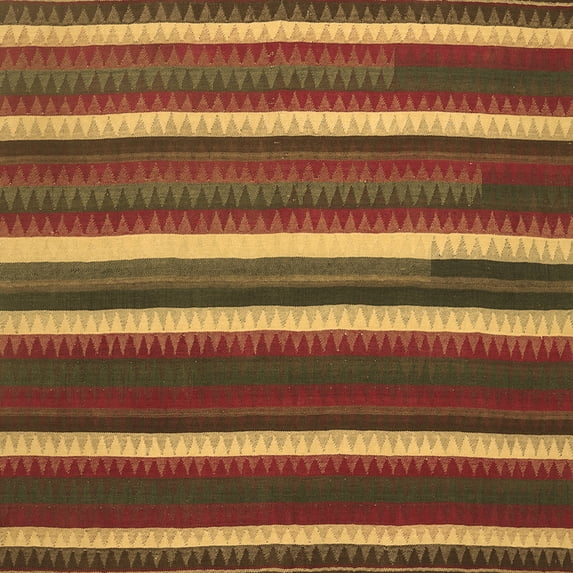 Ahgly Company Indoor Square Abstract Brown Contemporary Area Rugs, 3' Square