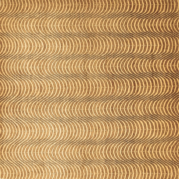 Ahgly Company Indoor Square Abstract Brown Contemporary Area Rugs, 5' Square