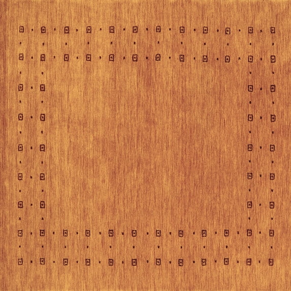 Ahgly Company Indoor Square Abstract Brown Contemporary Area Rugs, 5' Square