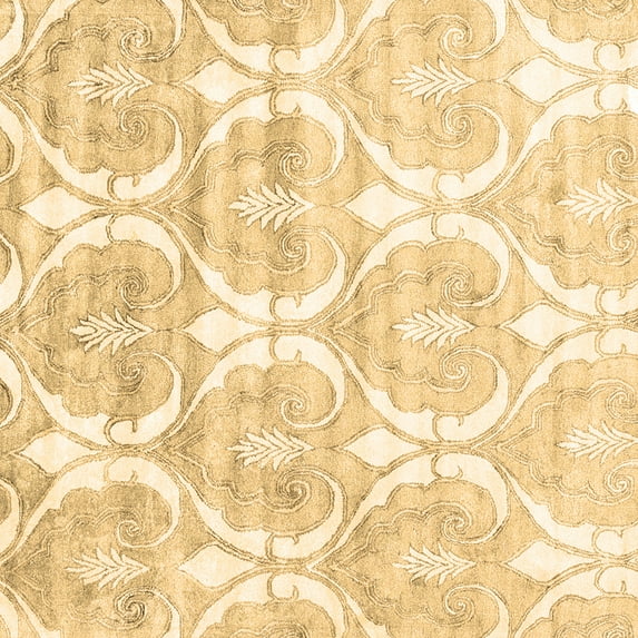 Ahgly Company Indoor Square Abstract Brown Contemporary Area Rugs, 6' Square