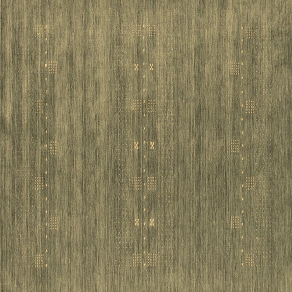 Ahgly Company Indoor Square Abstract Brown Contemporary Area Rugs, 7' Square