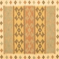 thumbnail image 1 of Ahgly Company Indoor Square Abstract Brown Contemporary Area Rugs, 8' Square, 1 of 4