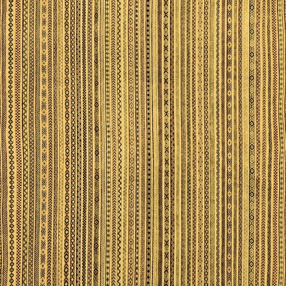 Ahgly Company Indoor Square Abstract Brown Modern Area Rugs, 5' Square