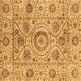 thumbnail image 1 of Ahgly Company Indoor Square Abstract Brown Modern Area Rugs, 6' Square, 1 of 4