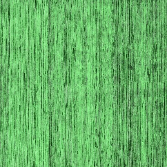 Ahgly Company Indoor Square Abstract Emerald Green Modern Area Rugs, 3' Square