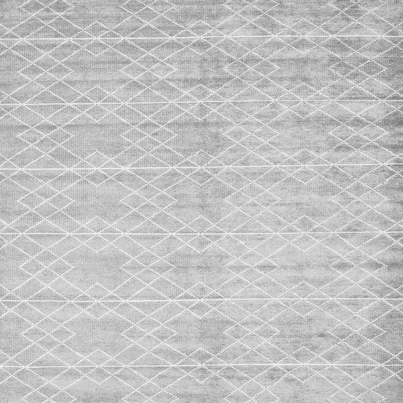 Ahgly Company Indoor Square Abstract Gray Contemporary Area Rugs, 3' Square