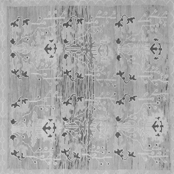 Ahgly Company Indoor Square Abstract Gray Modern Area Rugs, 6' Square