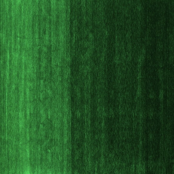 Ahgly Company Indoor Square Abstract Green Contemporary Area Rugs, 7' Square