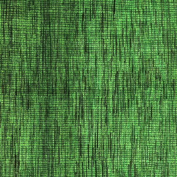 Ahgly Company Indoor Square Abstract Green Modern Area Rugs, 8' Square