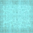 thumbnail image 1 of Ahgly Company Indoor Square Abstract Light Blue Contemporary Area Rugs, 7' Square, 1 of 4