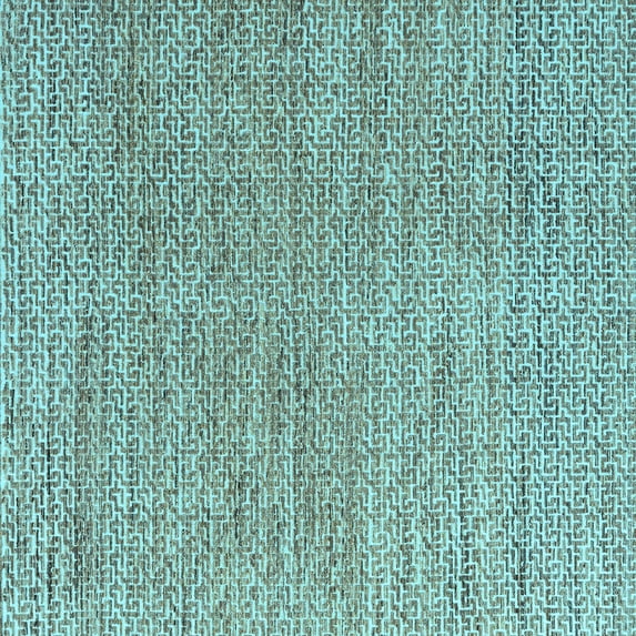 Ahgly Company Indoor Square Abstract Light Blue Modern Area Rugs, 6' Square